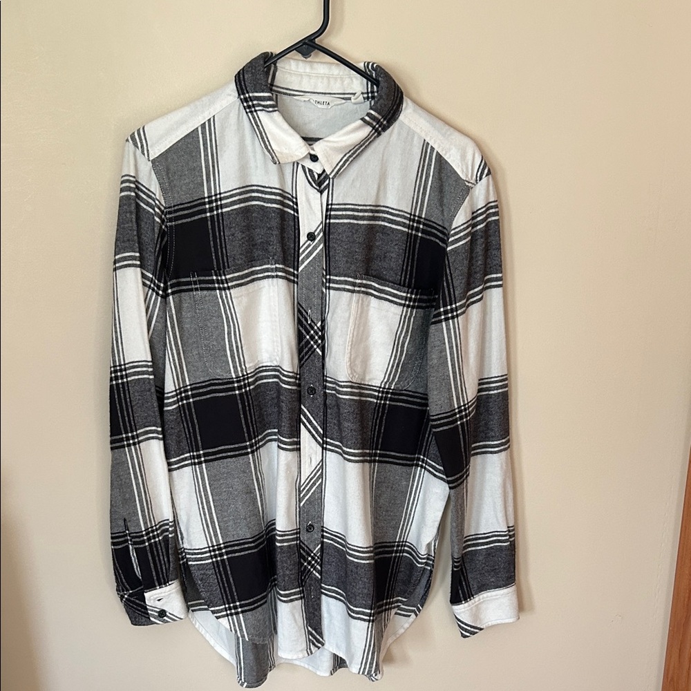 Athleta Lumberjill flannel Button Down Shirt size M
